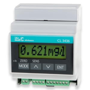 CL 3436 Cl2, ClO2, O3 microprocessor transmitter, 4-20 mA – RS485 - Modbus